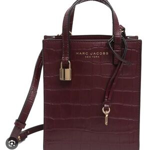 Marc Jacobs Brown Crossbody Bag with Gold Hardware